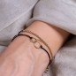 Schnur Armband mit zwei Ringen